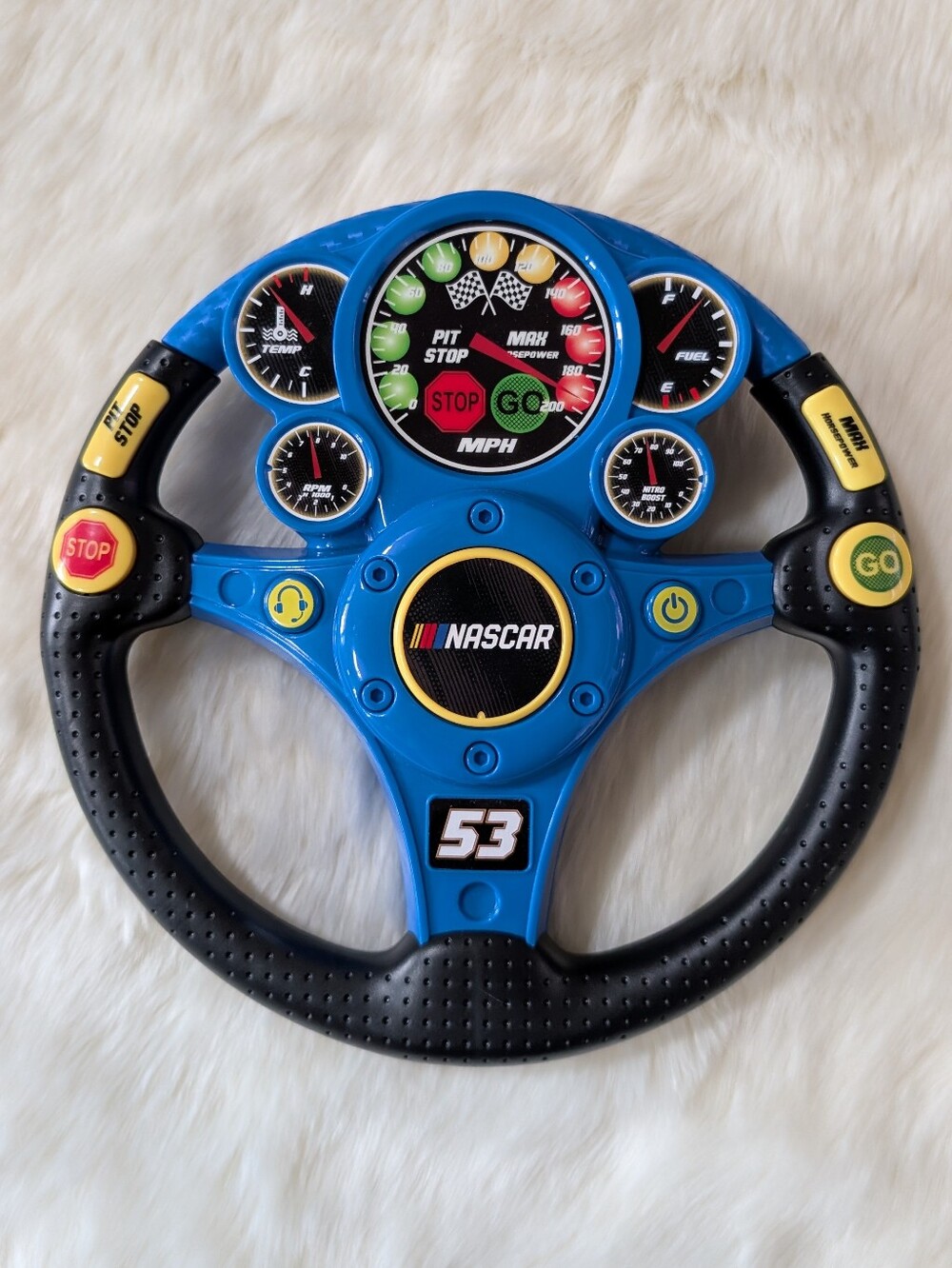 Like New Nascar Adventure Force Shake & Steer Interactive Steering Wheel